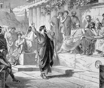 Painting of the Apostle Paul preaching